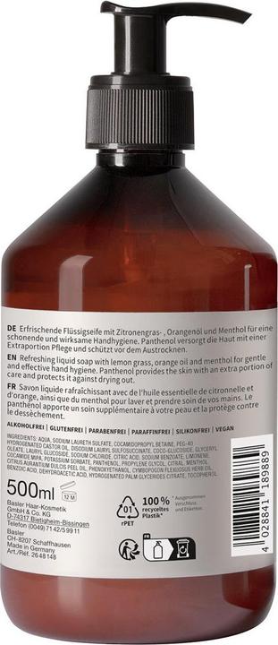 Image du produit Basler Premium Lemongrass Orange Handwash (Savon liquide, 500 ml)