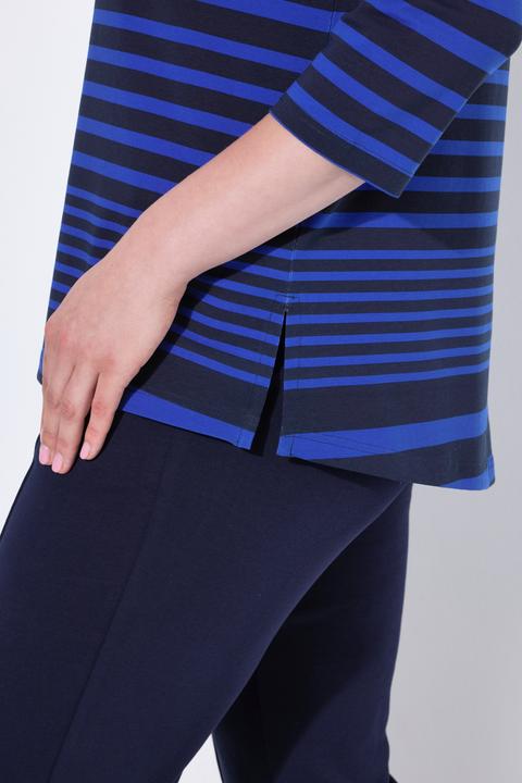 Immagine prodotto Ulla Popken Maglia classica con righe, scollo rotondo e maniche a 3/4 (58)