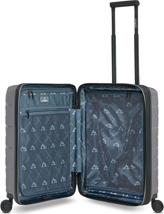 Actual product image Bergpfeil Travel 4 Rollen Kabinentrolley 55 cm Laptopfach mit Dehnfalte (46 l)