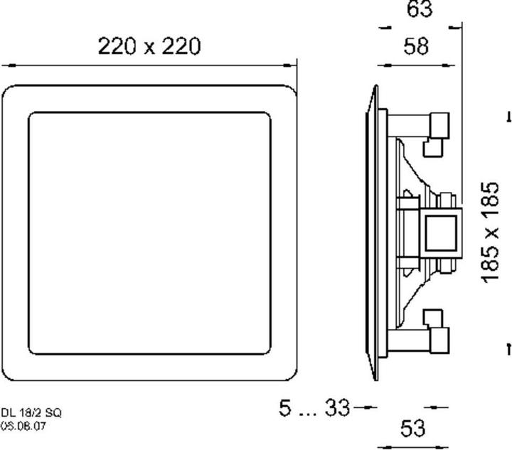 Actual product image Visaton HiFi ceiling loudspeaker DL 18/2 SQ