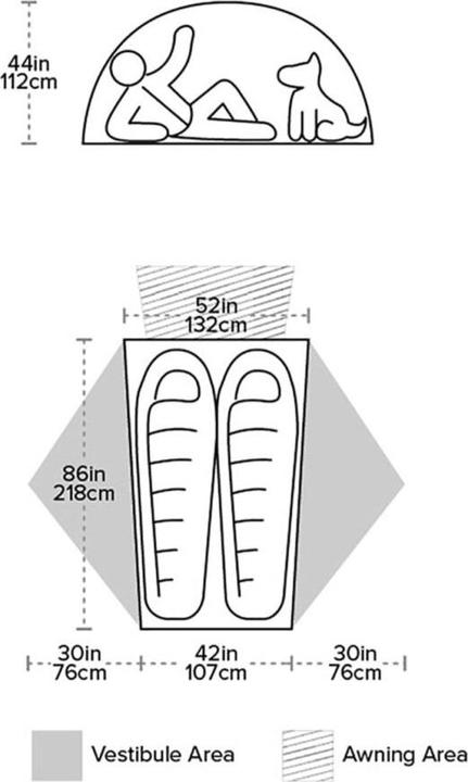 Image du produit Big Agnes Tente Salt Creek SL2 (Tente igloo, 1.67 kg, 2 personnes)
