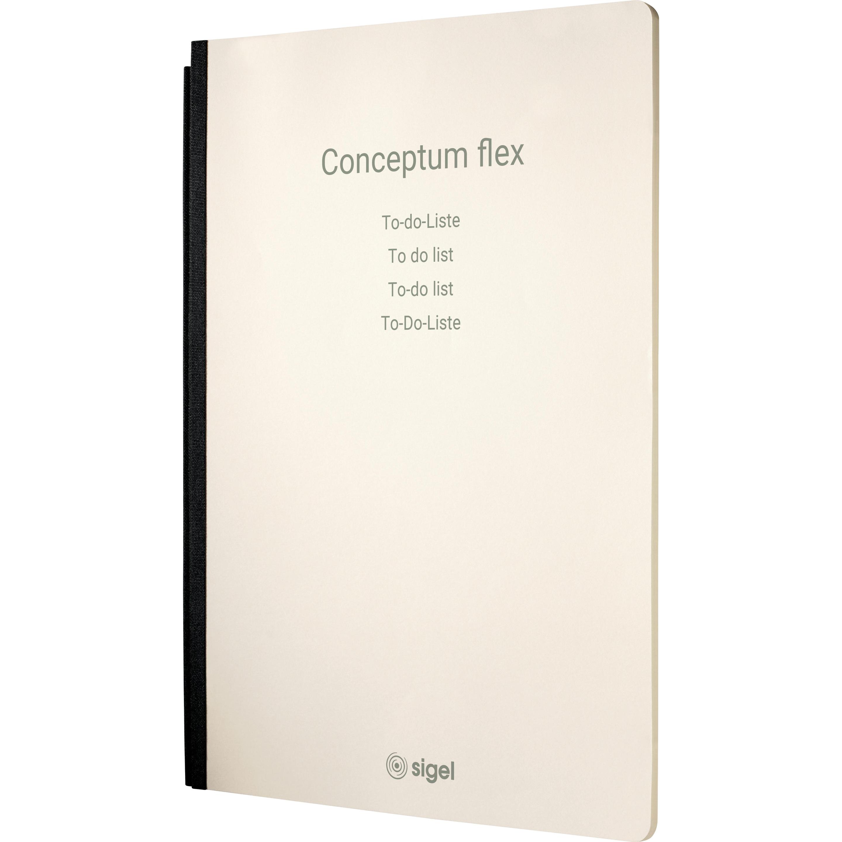 Sigel, Heft + Block, Notizheft Conceptum flex A4, Kariert, Hellbraun (A4, Kariert, Weicher Einband)