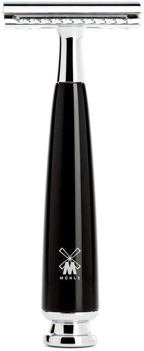 Immagine prodotto Mühle Set da barba, 3 pezzi, pennello da barba con fibra nera, rasoio di sicurezza, compatibile