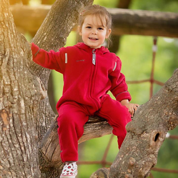 Produktbild Hoppediz Fleece Overall grau-creme (92, 98)