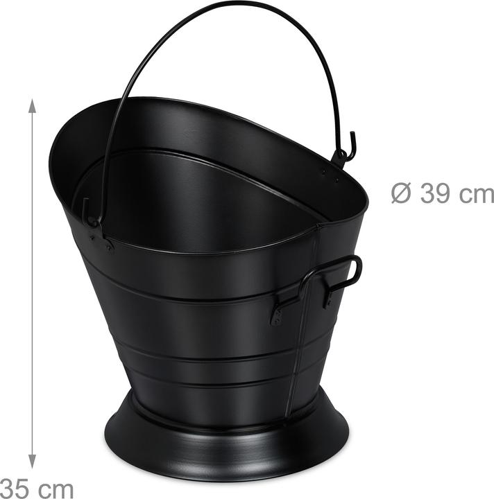 Immagine prodotto Relaxdays Secchio per carbone (39 x 39 x 35 cm)
