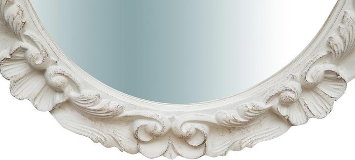 Actual product image Biscottini Antique White Wall Mirror (54 x 54 cm)