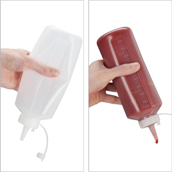 Image du produit Relaxdays 4x Bouteille-à-sauce