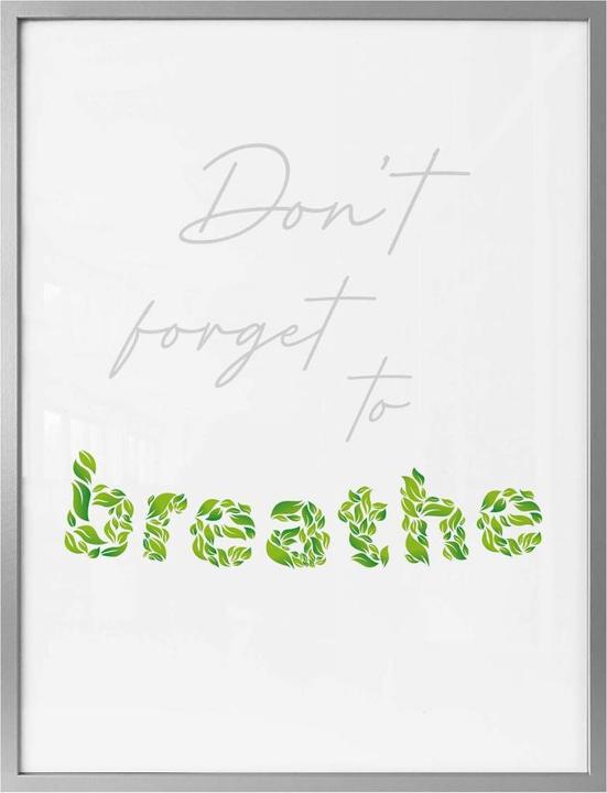 Immagine prodotto Trenddeko Non dimenticare di respirare (30 x 40 cm)