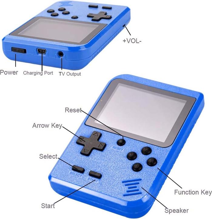 Produktbild VR Shinecon Handheld Retro-Konsole mit 400 Spielen