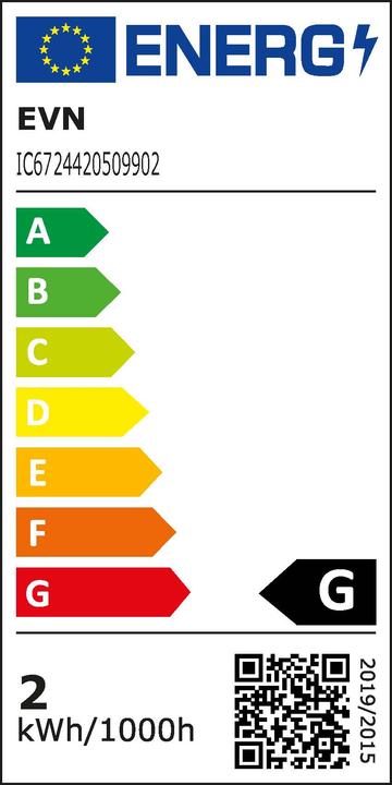 Energie-Label EVN-Lichttechnik LED-Strip (RGBW, 500 cm, Indoor)