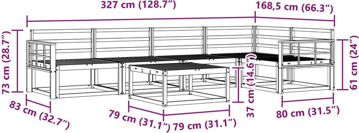 Produktbild vidaXL Gartenmöbel Set