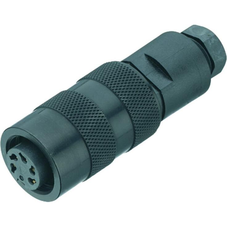 Schubiger Serie 723 4 pole M16 female connector, Elektronikkabel + Stecker, Schwarz