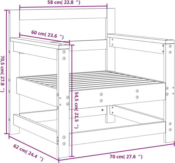 Produktbild vidaXL Gartenstuhl