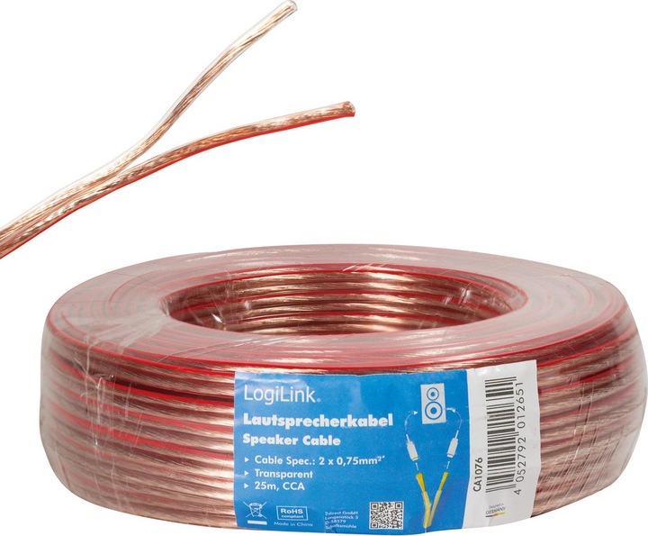 Actual product image LogiLink CA Loudspeaker cable (25 m, 0.75 mm²)