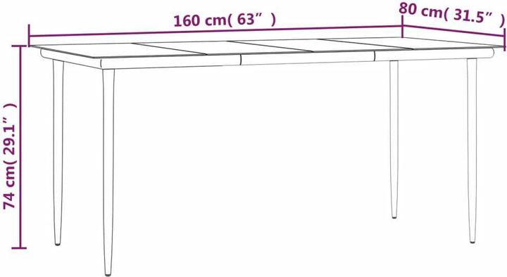 Produktbild vidaXL Garten-Essgruppe