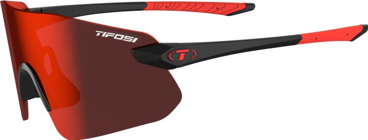 Actual product image MGA Tifosi Bird SL Matte Black Glasses (Smoke Red 15.4% Light Transmission) (New) (Mat Black, smoke red)