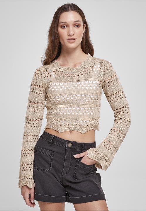 Produktbild Urban Classics Häkel-Crop-Strickpullover Frau (M, S)