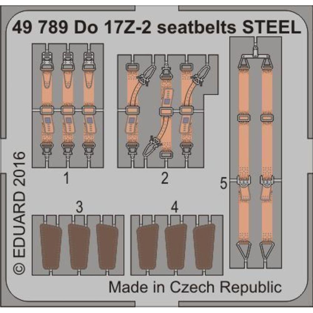 Eduard Do 17Z-2 seatbelts STEEL for ICM