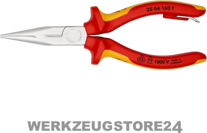Produktbild Knipex Flachrundzange mit Schneide (160 mm)