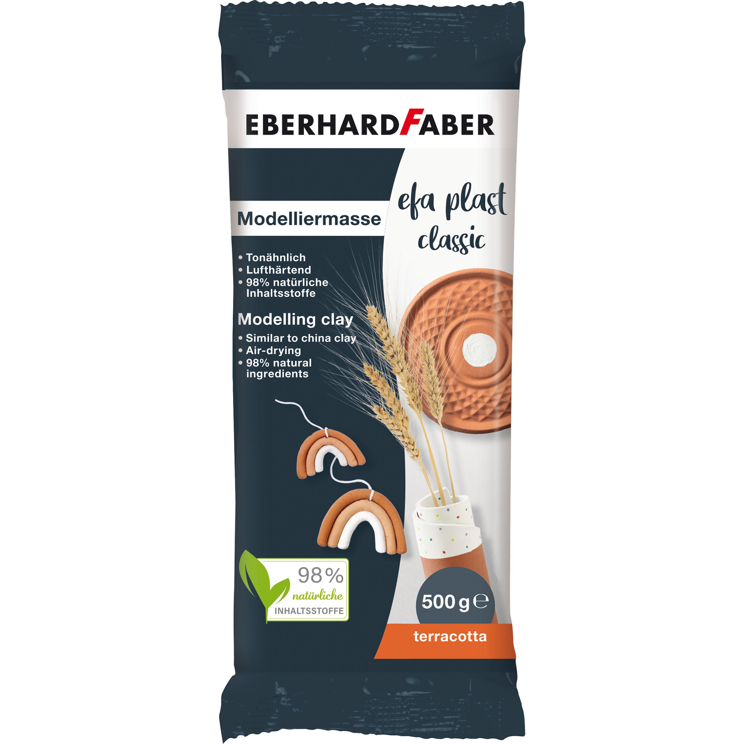 EberhardFaber Modelliermasse EFA PLAST Classic 500 g, Terrakotta
