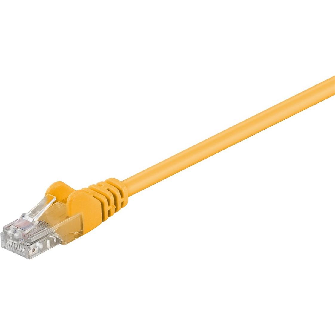 Goobay CAT 5e Patchkabel, U/UTP, Gelb, 15 m (U/UTP, CAT5e, 15 m), Netzwerkkabel