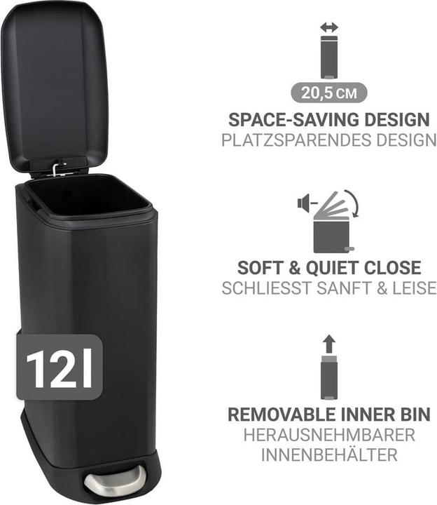 Actual product image Wenko Treteimer Design Easy-Close (12 l)