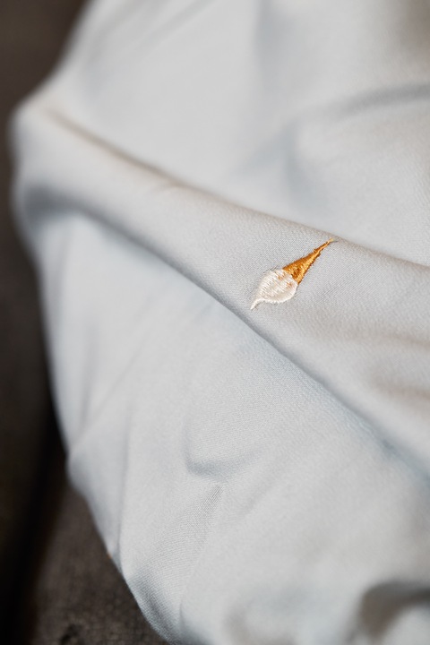 Actual product image Filibabba Junior Bedlinen – Embroidered Cool Summer Design – Pearl Blue