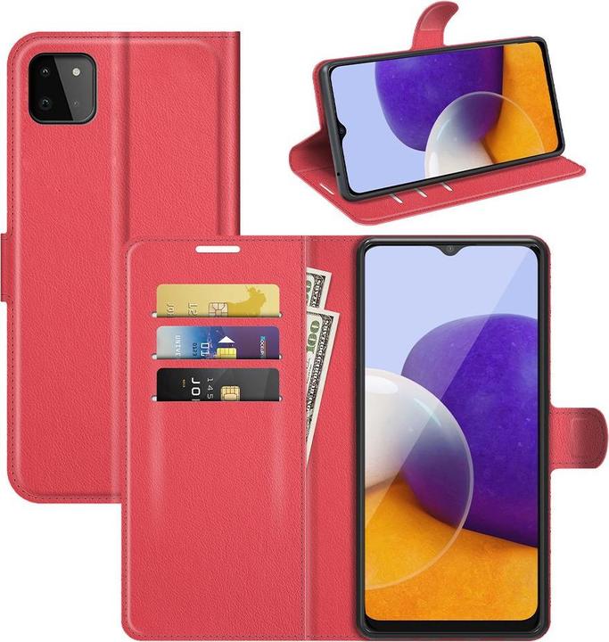 Cover-Discount Galaxy A22 5G - leather case cover red - buy
