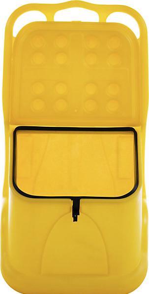 Image du produit eurokraft basic Chariot universel, idéal pour matériaux en vrac, capacité 75 l, jaune.