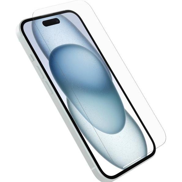 OtterBox Premium Glass Antimicrobial (1 Stück, Apple iPhone 15), Smartphone Schutzfolie, Transparent