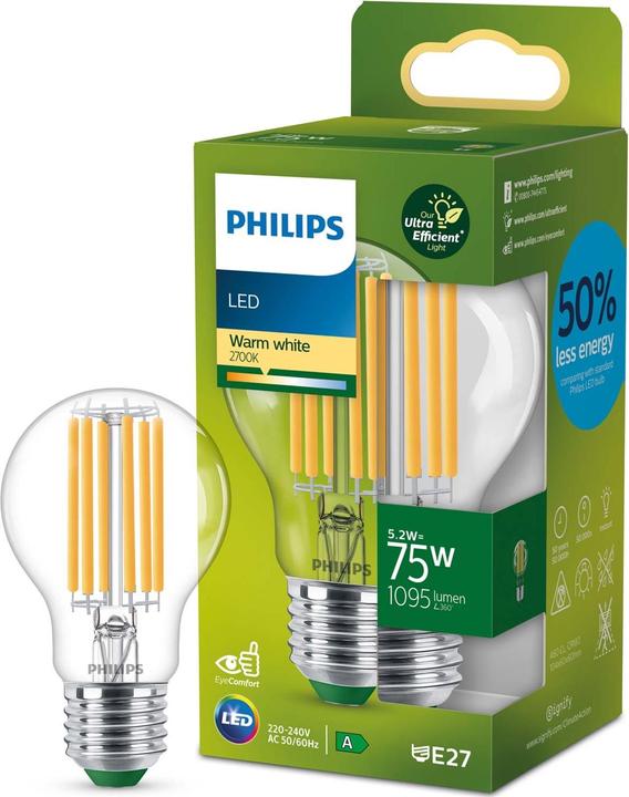 Produktbild Philips LED Classic (E27, 5.20 W, 1095 lm, 1 x, A)