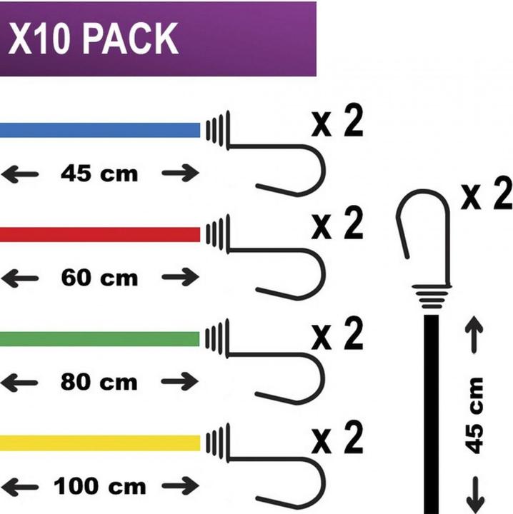 Image du produit Master Lock Jeu de câbles de tension en caoutchouc