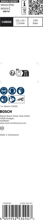 Productafbeelding Bosch Professional Zubehör Expert Tough Wood S 1142 KHM reciprozaagblad, 3 stuks