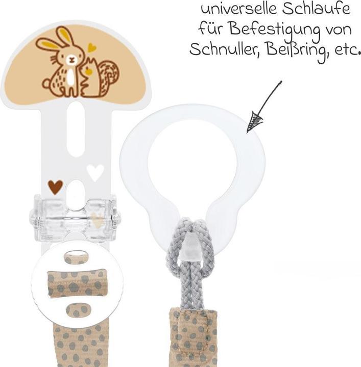 Actual product image MAM Schnullerketten Schnullerband Clip it! mit Cover - Hase (1 x, from birth)