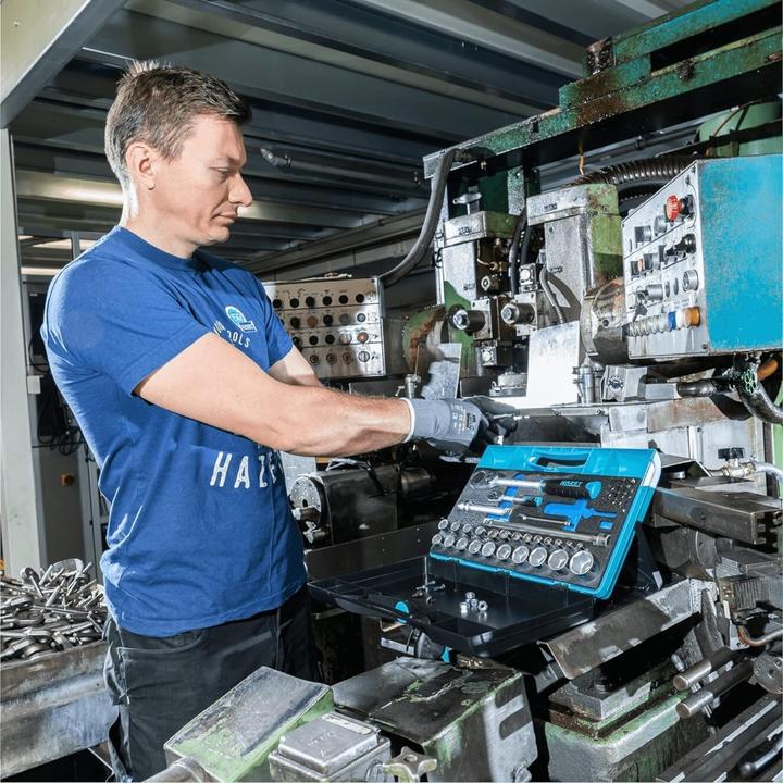 Image du produit HAZET Jeu de clés à douilles 953HP ∙ Carré creux 6,3 mm (1/4 pouce), Carré creux 12,5 mm (1/2 pouce… (19 mm, 6 mm, 12 mm, 24 mm, 14 mm, 22 mm, 16 mm, 23 mm, 10 mm, 21 mm, 18 mm, 27 mm, 7 mm, 17 mm, 11 mm, 5 mm, 15 mm, 26 mm, 8 mm, 9 mm, 13 mm, 20 mm, 25 mm)