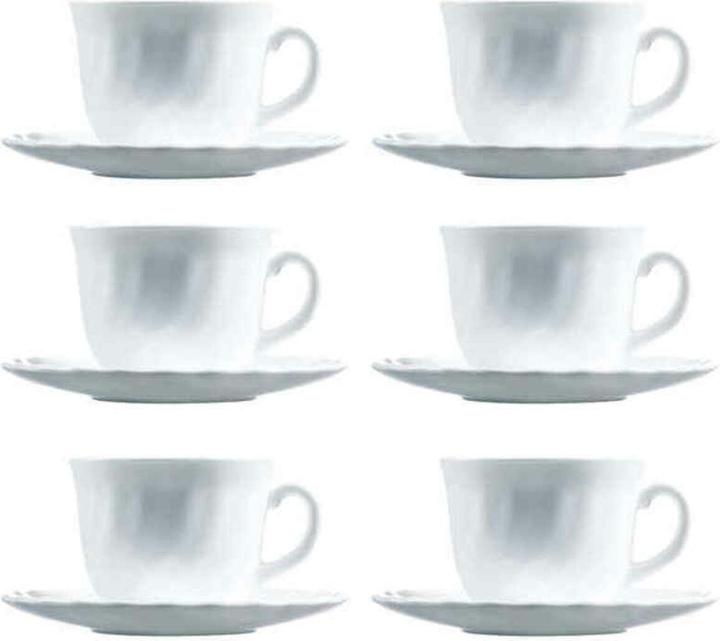 Actual product image Luminarc Coffee cup with saucer Trianon 220 ml white (220 ml, 6 x)