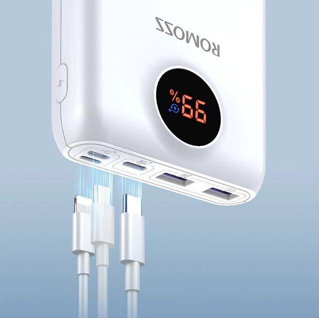 Actual product image Romoss SW20PF Powerbank 20000mAh, 22.5W (white) (20000 mAh, 22.50 W, 74 Wh)