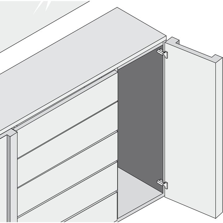 Produktbild Blum CLIP top BLUMOTION Profiltürscharnier 95°, gerade mit Feder, Schrauben
