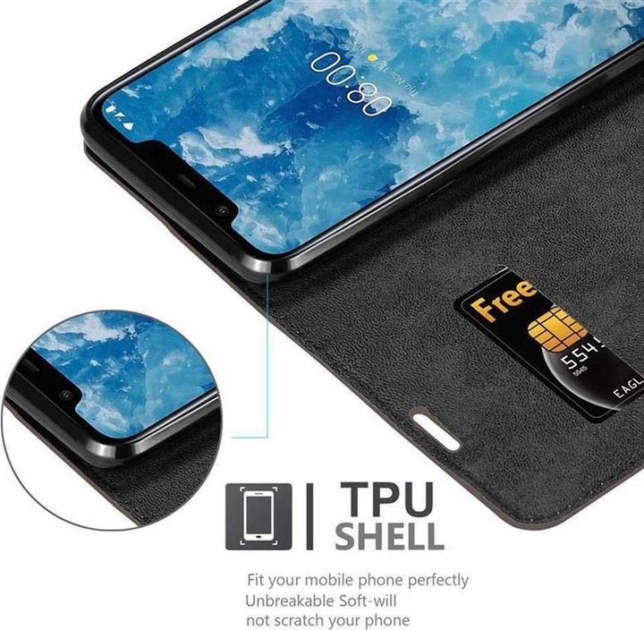 Produktbild Cadorabo Book Invisible Magnet Cover (Nokia 7.1 Plus)