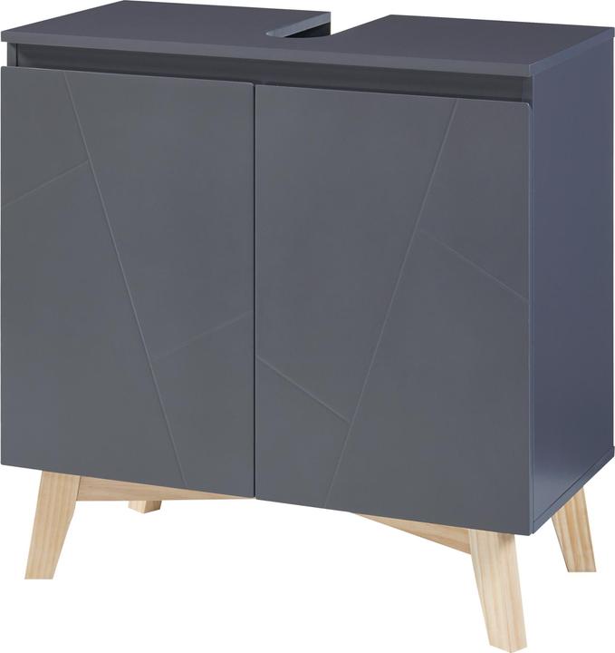 Image du produit En.Casa Meuble sous-vasque Overath 60x60x30cm Gris (60 x 60 x 30 cm)