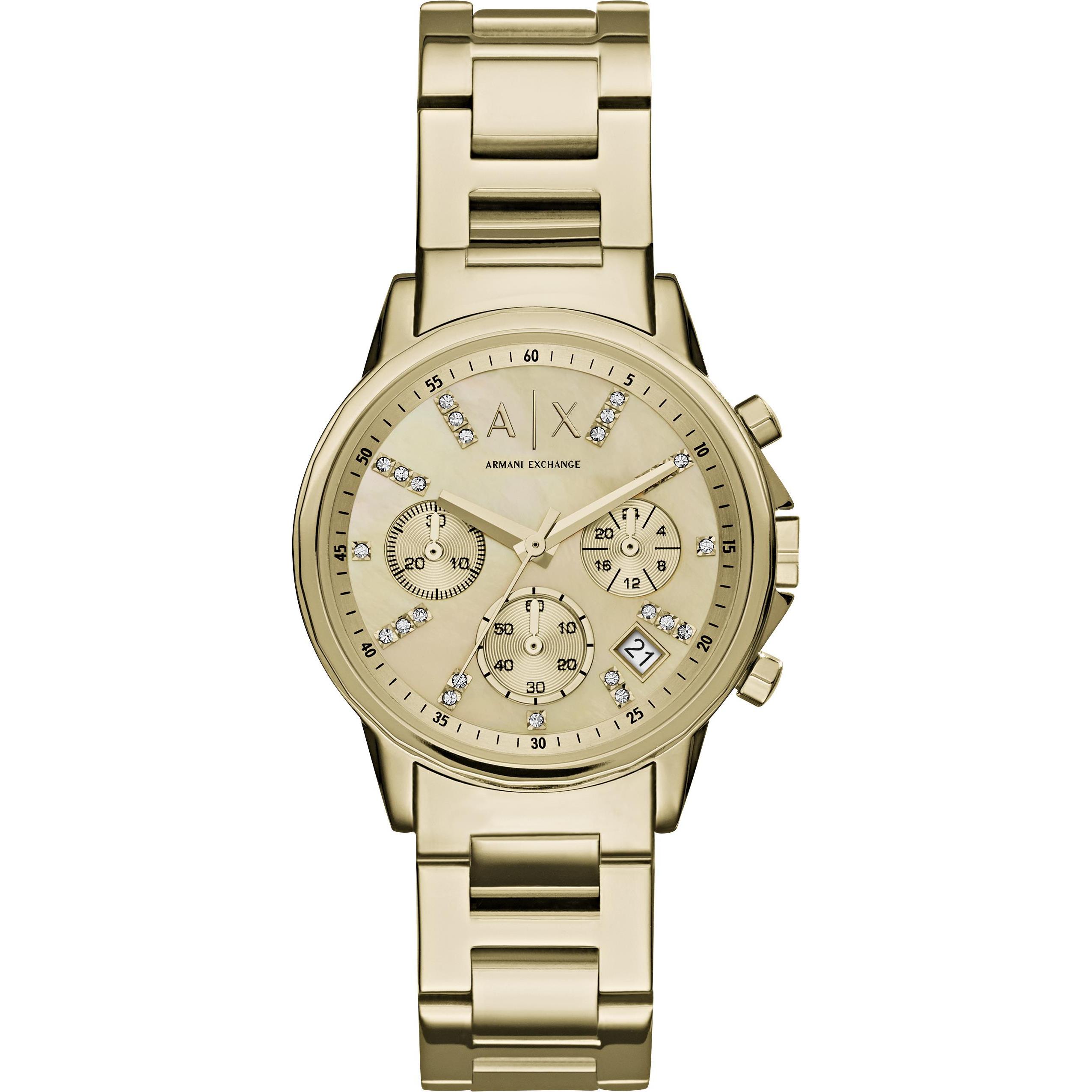 Thumbnail - Armani Exchange, Armbanduhr, Lady Banks, Gold, (Analoguhr, Chronograph, 36 mm)