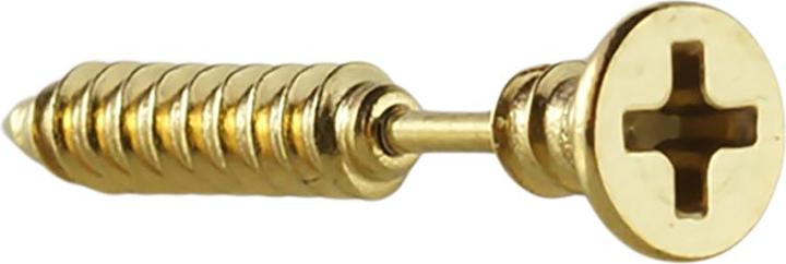 Immagine prodotto Star Piercing Barbell Barbell Kreuzschlitzschraube vergoldet (senza ottone, Acciaio chirurgico 316L)