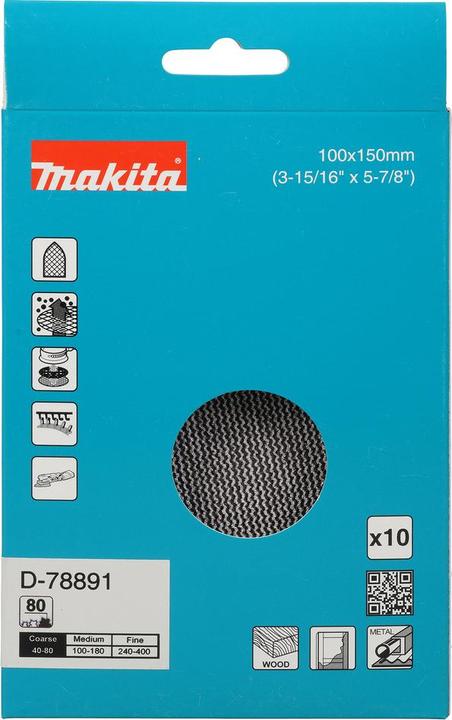 Actual product image Makita Netzschleifmittel 100x150 mm A80 - D (80)