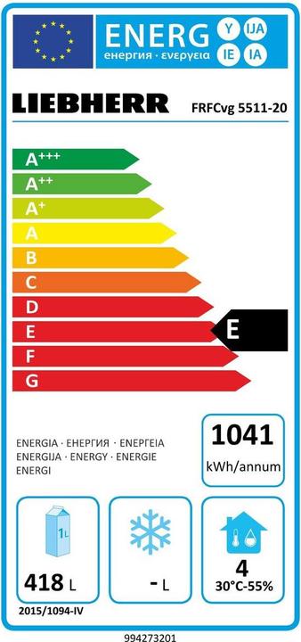 Energy Label Liebherr 'FRFCvg 5511' (600 l)