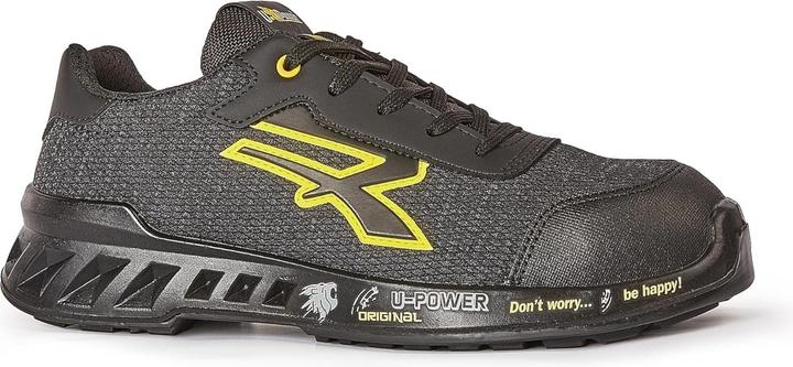 Actual product image Upower U-Power Shoes Frank Black Yellow Low Number (S1P, 39)