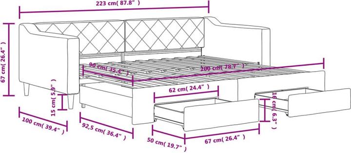 Produktbild VidaXL Mannix (90 x 200 cm)