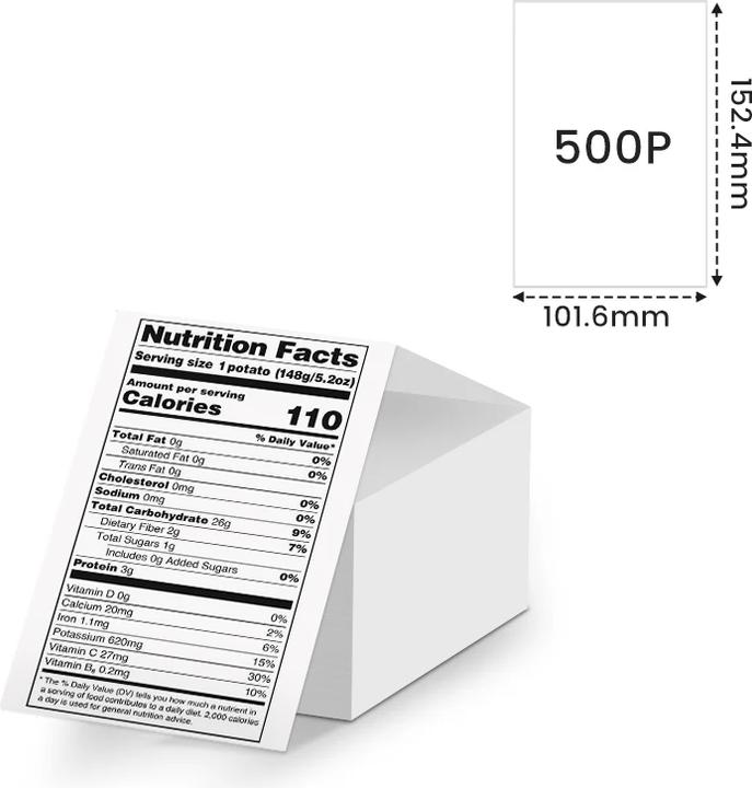 Image du produit Phomemo Versandetiketten 10,2 x 15,2 cm für PM-246/PM-246 Pro (500 Stk.)