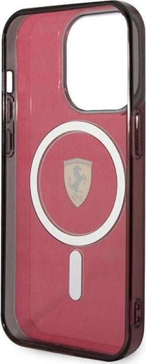 Actual product image Ferrari FEHMP14LUKR iPhone 14 Pro 6.1" red/red hardcase Translucent Magsafe (Apple iPhone 14 Pro)