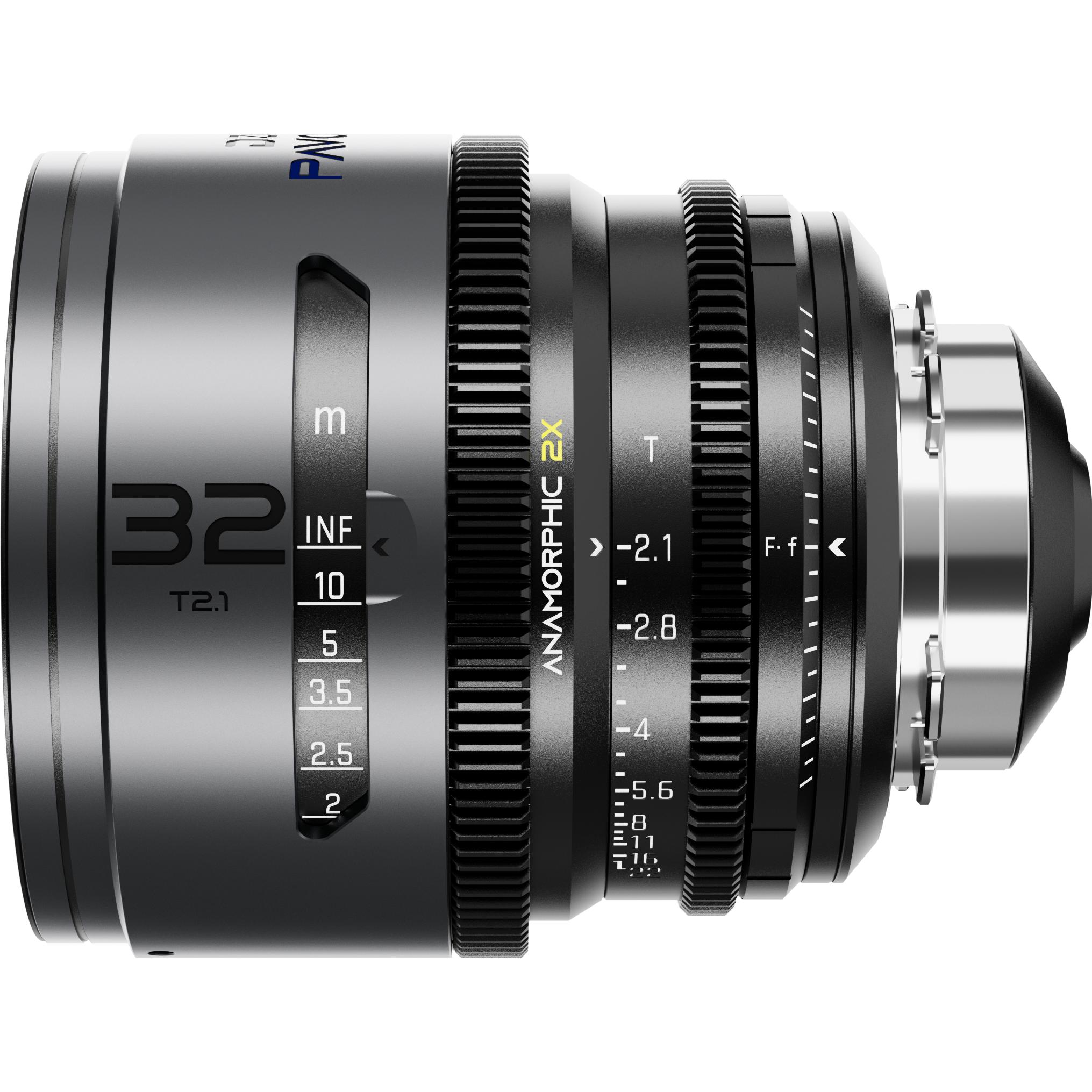 Thumbnail - Dzofilm Pavo 2x Anamorphic 32mm T2.1 for PL/EF Mount (S35) metric - Blue Coating (PL, APS-C / DX), Objektiv, Blau