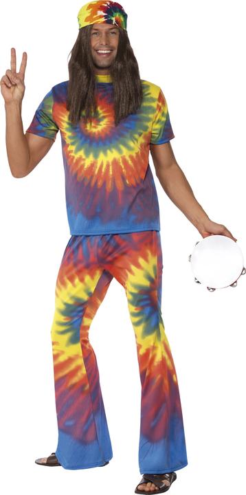 Produktbild Smiffys Batikmuster Hippie Kostüm (Herren) (M)